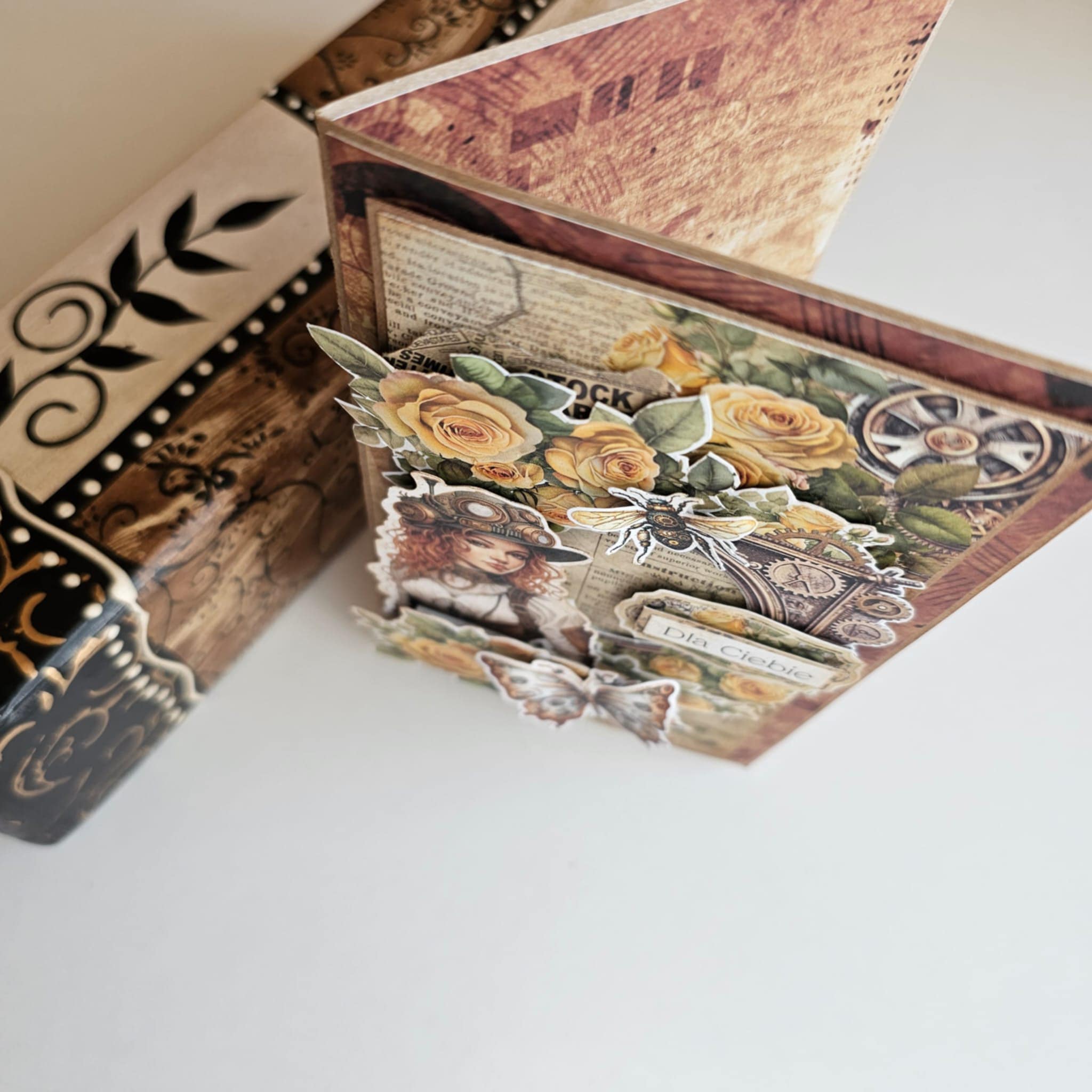 Steampunkowa kartka dla kobiety z charakterem - obrazek 2