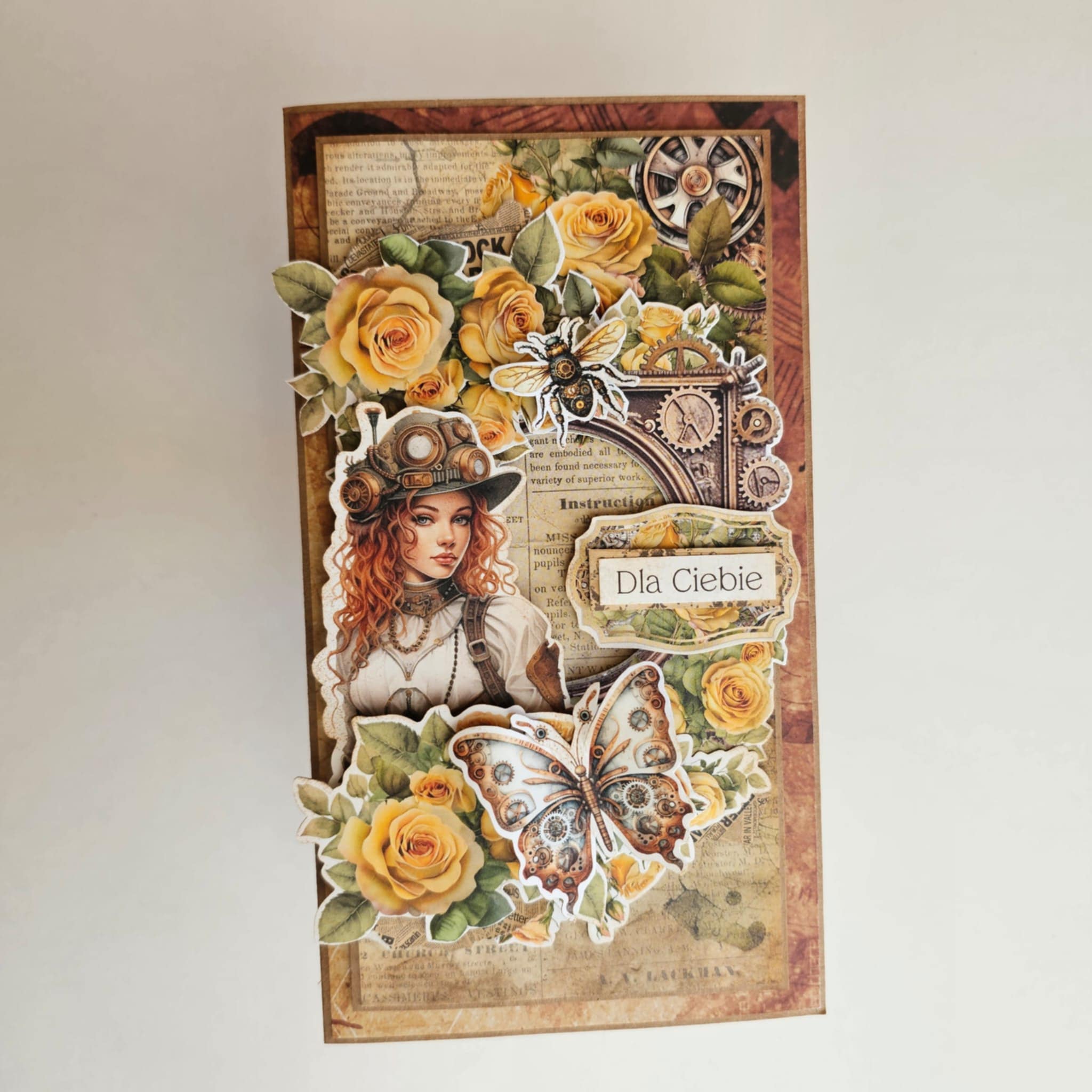 Steampunkowa kartka dla kobiety z charakterem