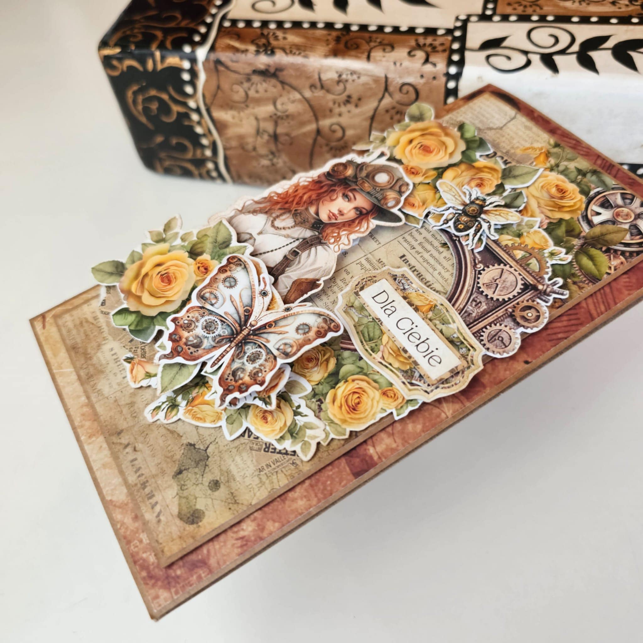 Steampunkowa kartka dla kobiety z charakterem - obrazek 7